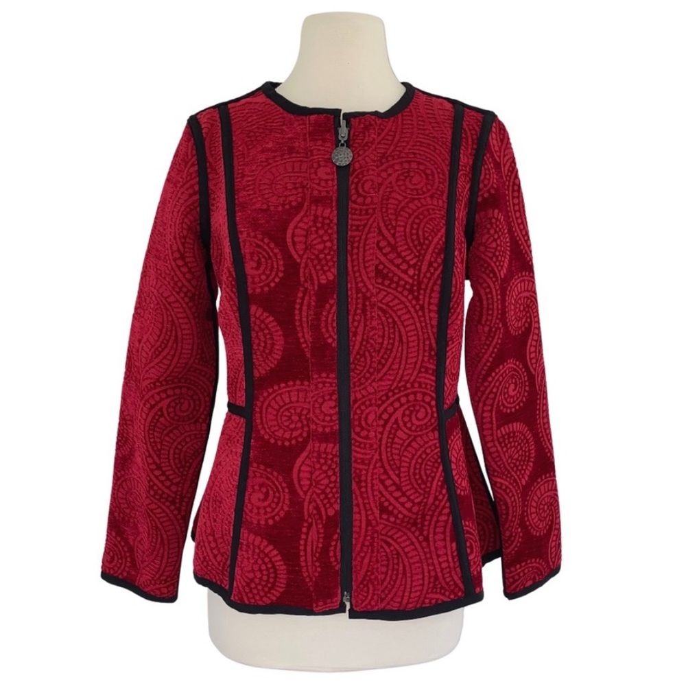 Trimdin Reversible Firenze Collection Scarlet Jacket Small - Picture 4 of 16